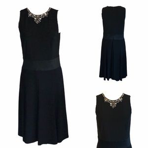 RALPH LAUREN Black Cocktail Dress w/Embellishments
